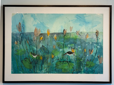 Christine Gibbs - Jacanas and Waterlilies