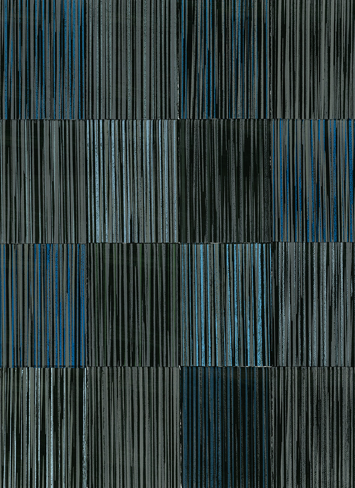 TJ Bateson - Linear, 16 Panels Blue Black