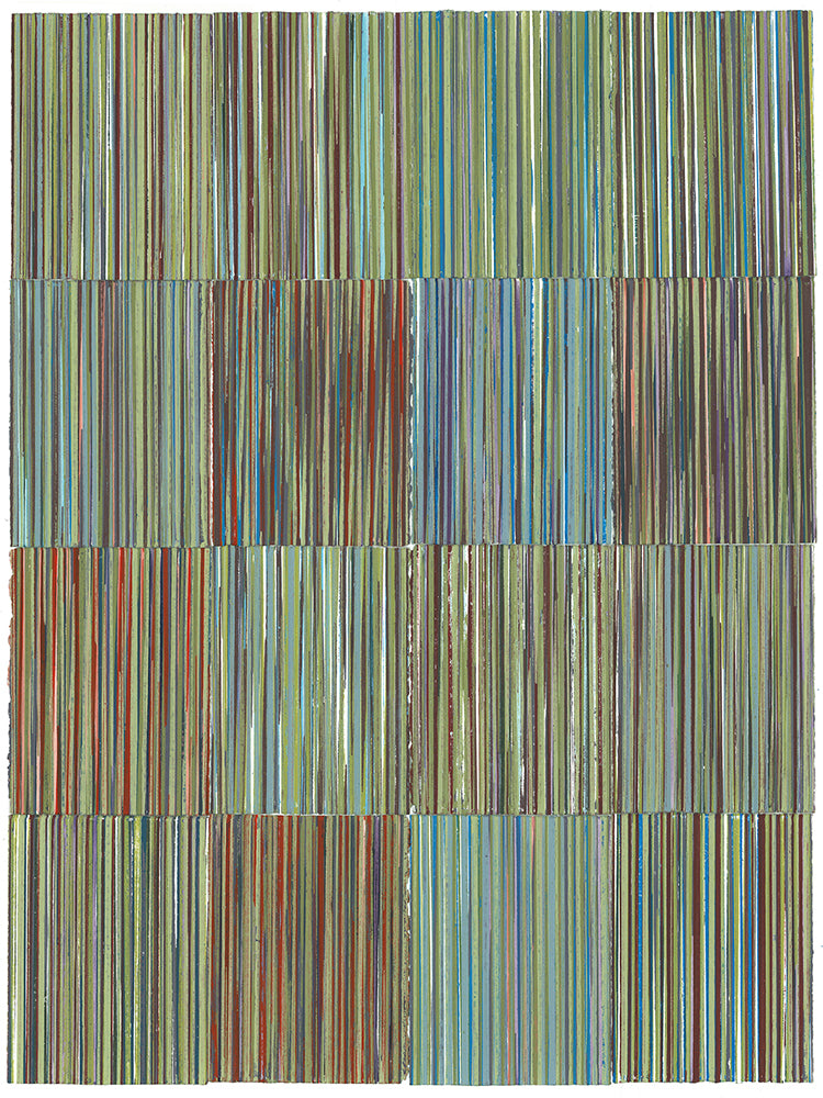 TJ Bateson - Linear 16 Panels Gold Blue