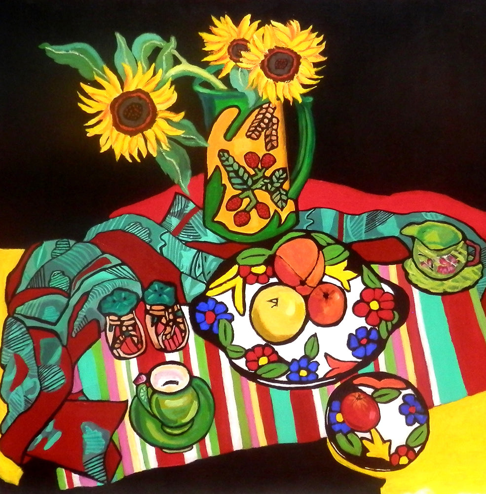 Sharman Feinberg - Sunflowers in a French jug
