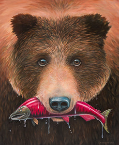 Andrew Hopgood - Brown Bear with Salmon