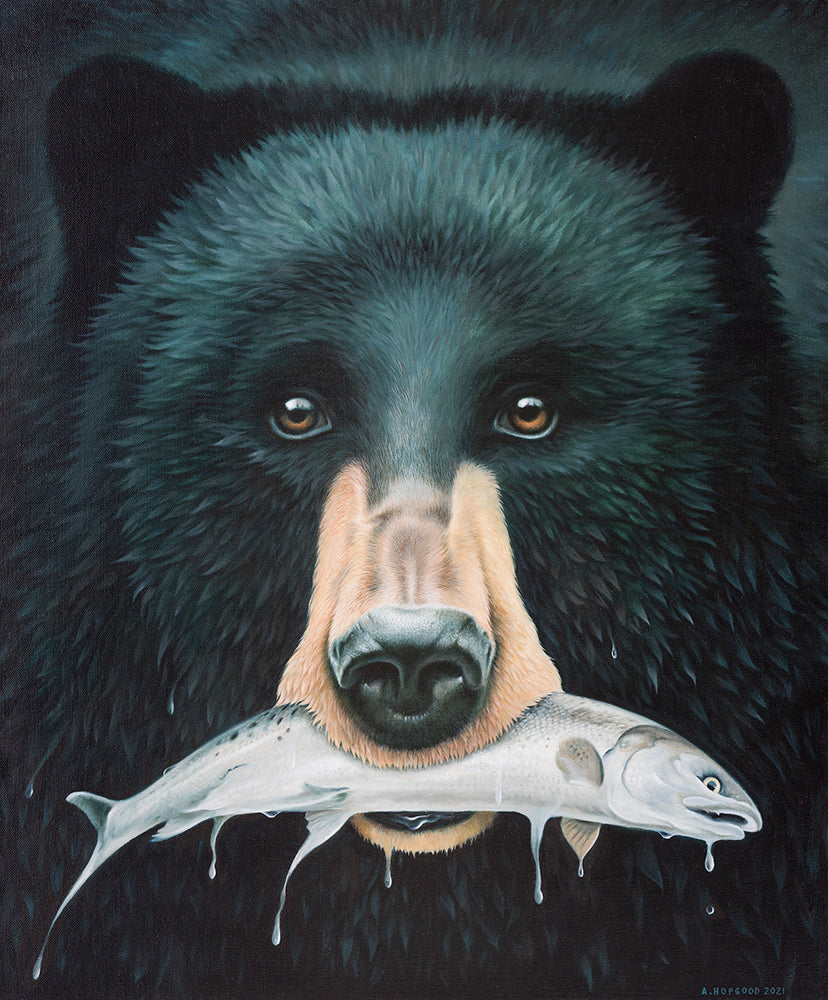 Andrew Hopgood - Black Bear with Salmon